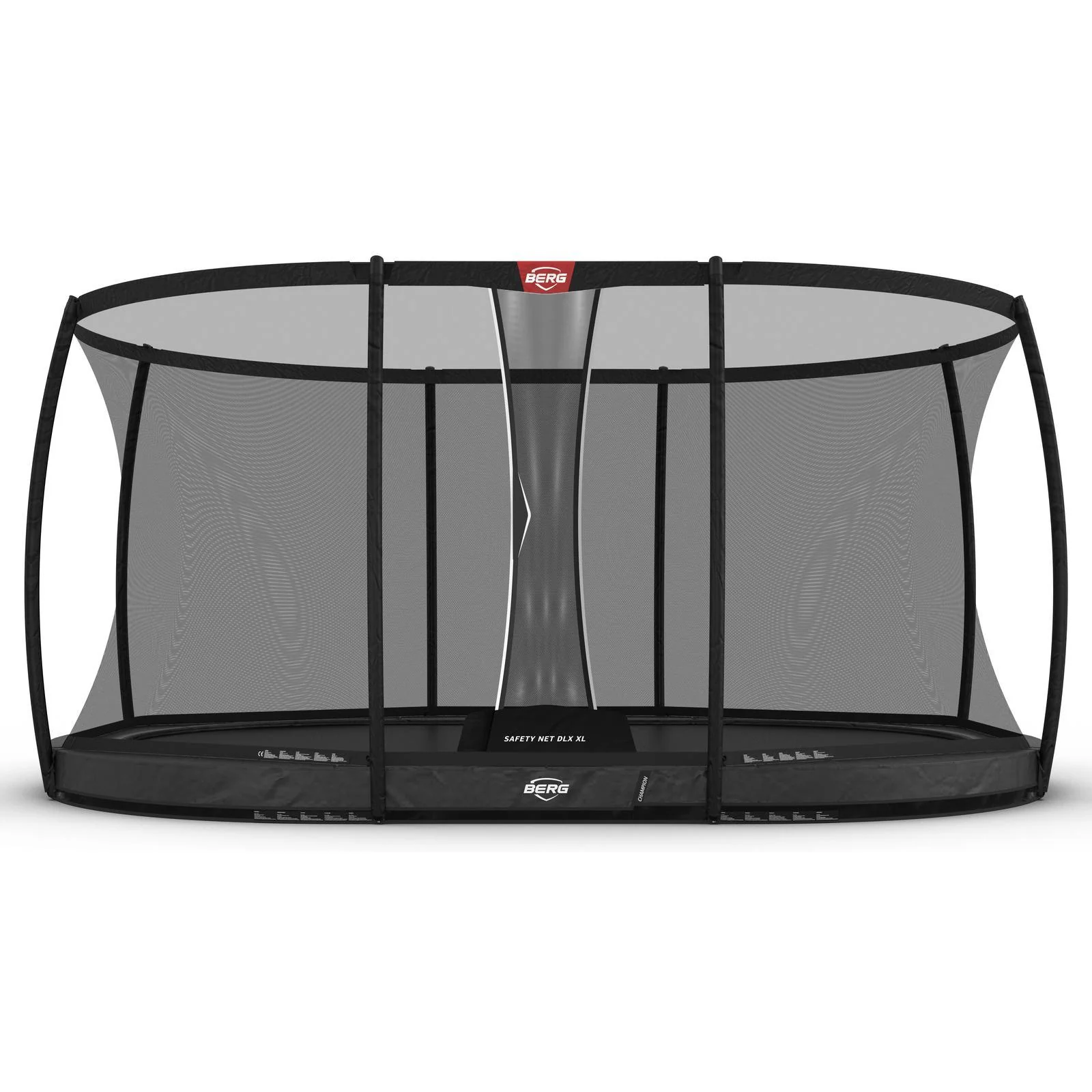 BERG Grand Champion InGround 520 Trampoline Grey + Safety Net DLX XL