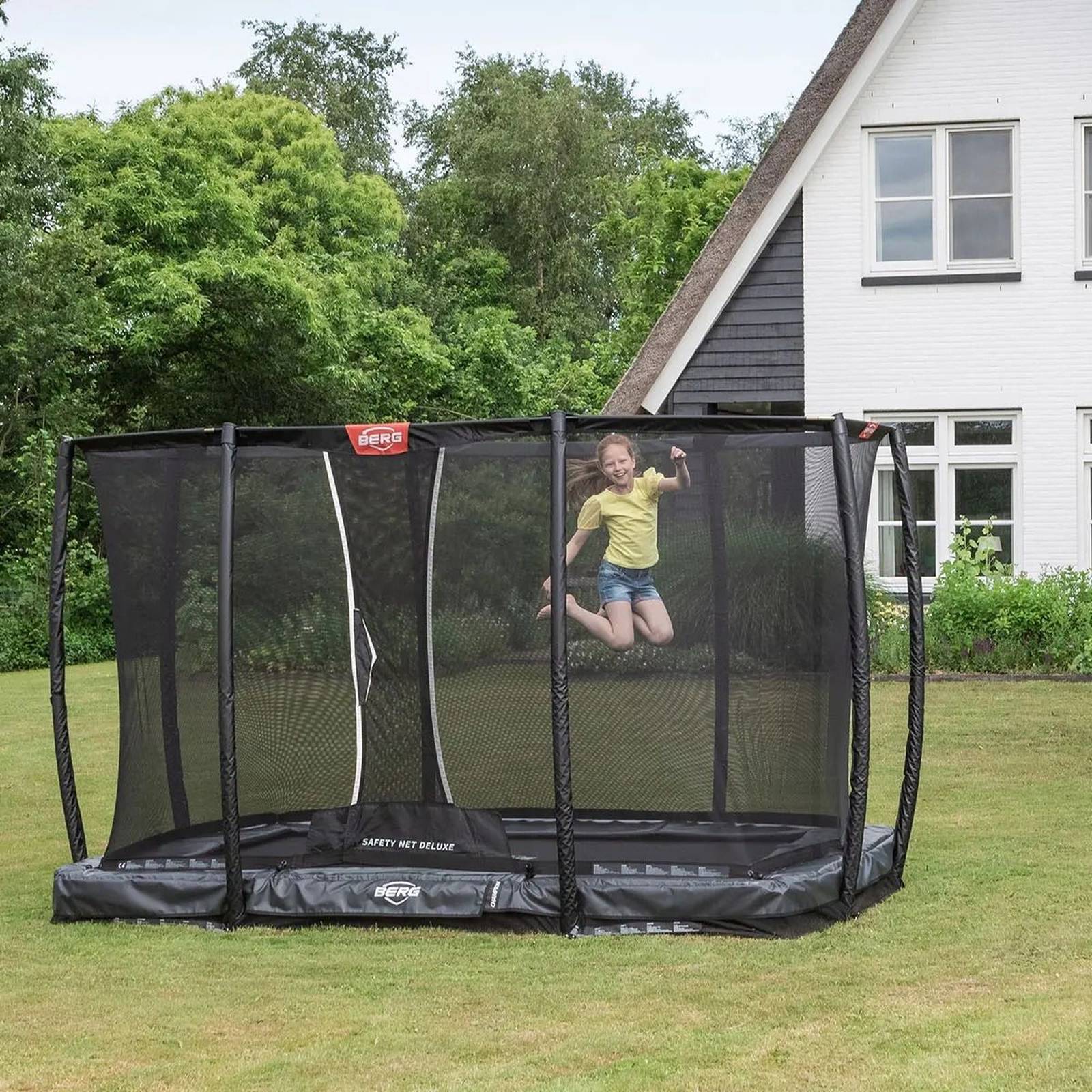 BERG Grand Champion InGround 520 Trampoline Grey + Safety Net DLX XL - Image 2