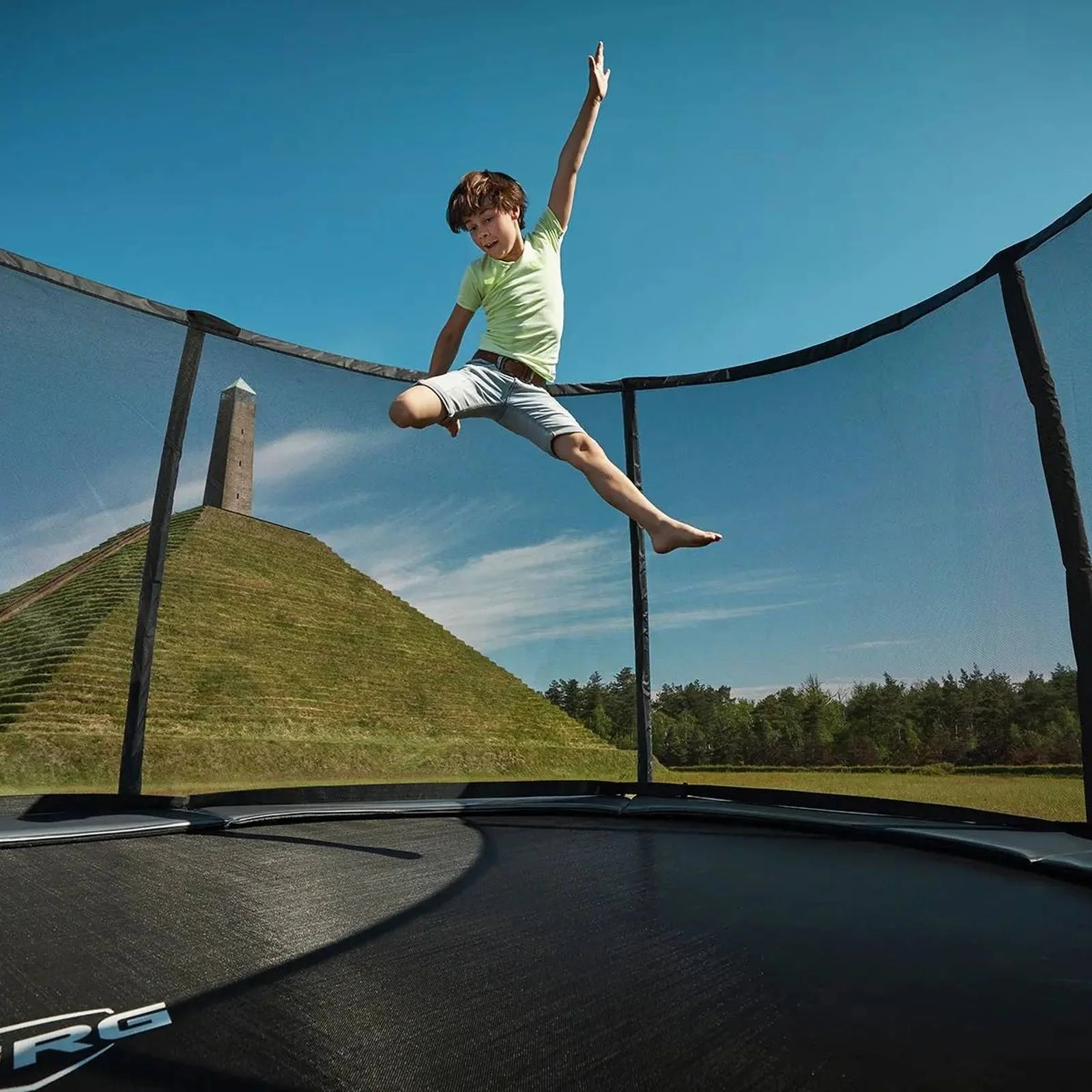 BERG Grand Champion Regular 350 Trampoline Grey + Safety Net Deluxe - Image 3
