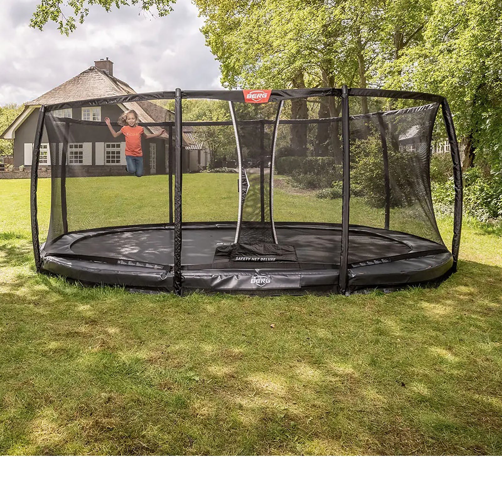 BERG Grand Elite InGround 520 Trampoline Grey + Safety Net Deluxe - Image 2