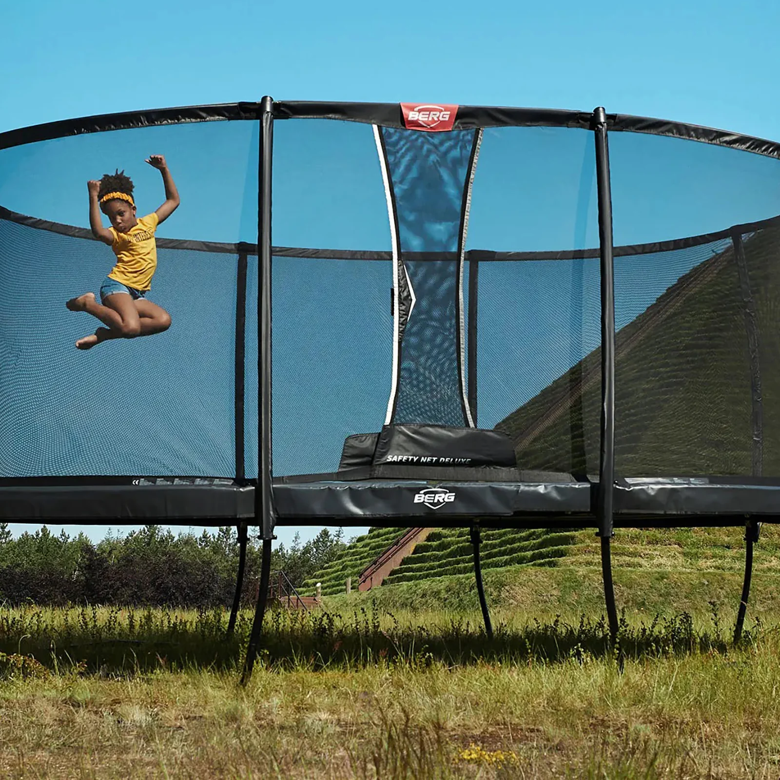 BERG Grand Elite Regular 520 Trampoline Grey + Safety Net Deluxe - Image 3