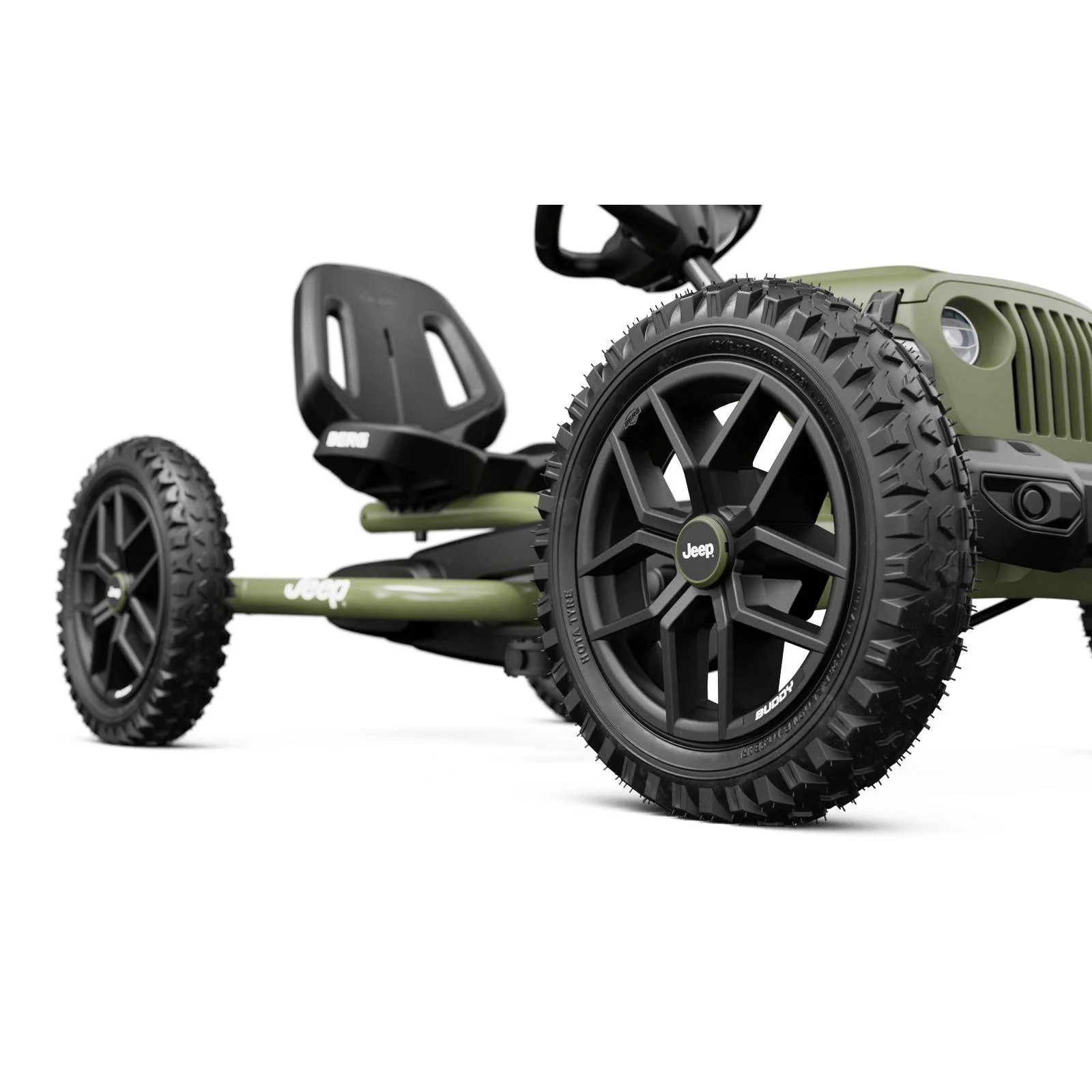 BERG Jeep® Buddy Wrangler Green Go-Kart - Image 3