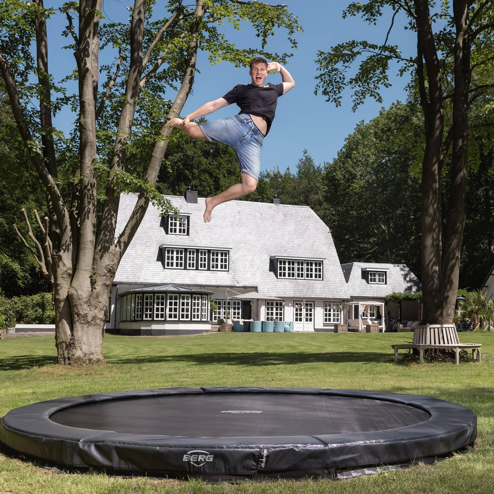 BERG SPORTS Elite InGround 430 Trampoline Grey - Image 2