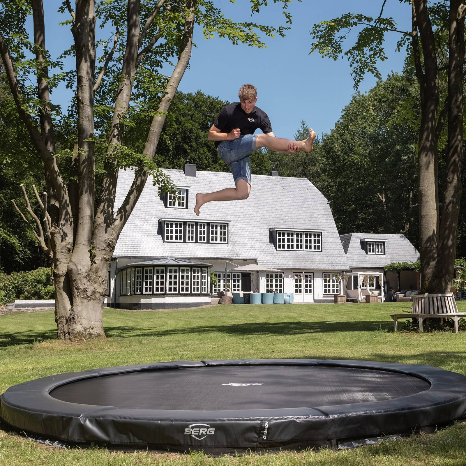 BERG SPORTS Elite InGround 430 Trampoline Grey - Image 3
