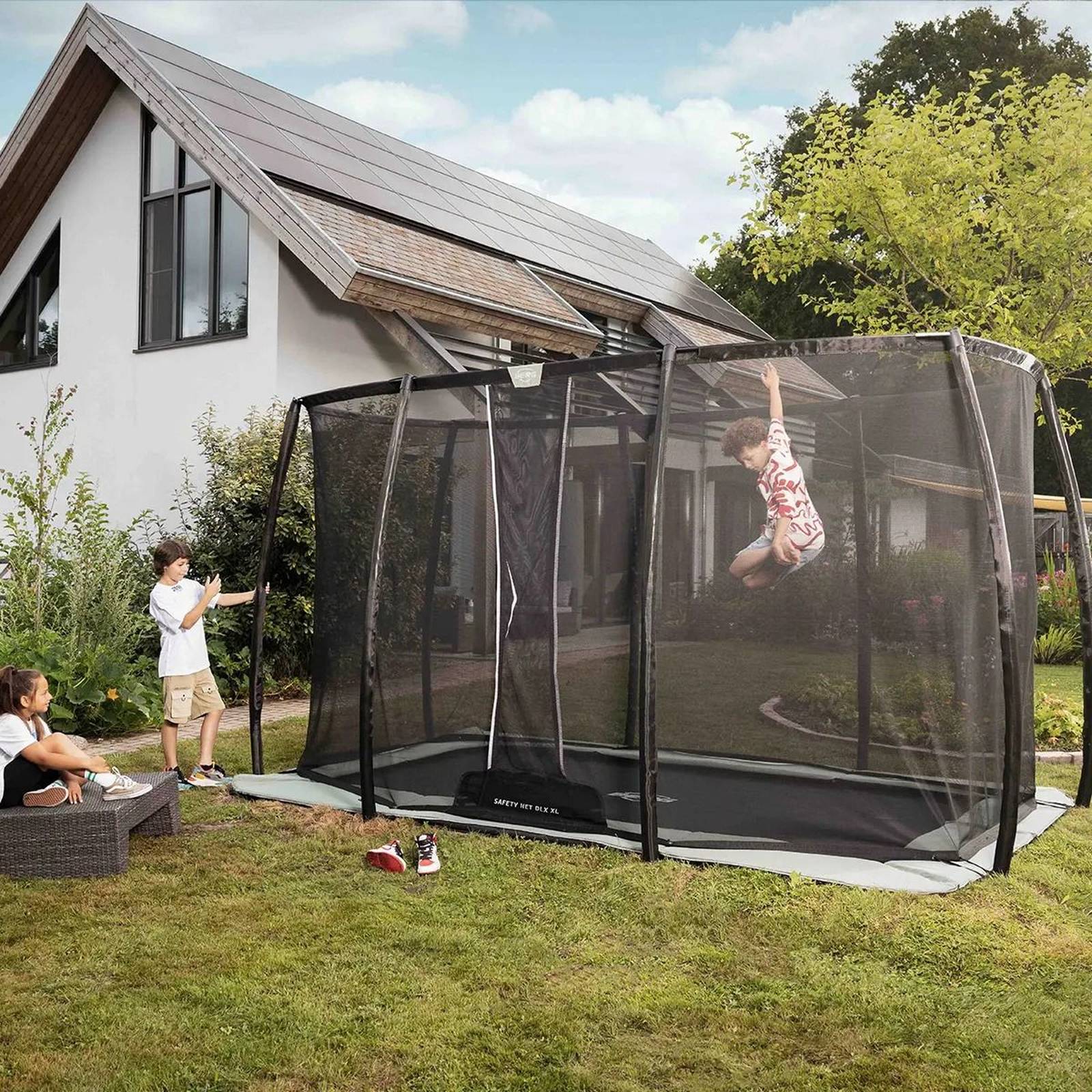 BERG Ultim Champion ECO FlatGround 410 Trampoline + Safety Net DLX XL - Image 2