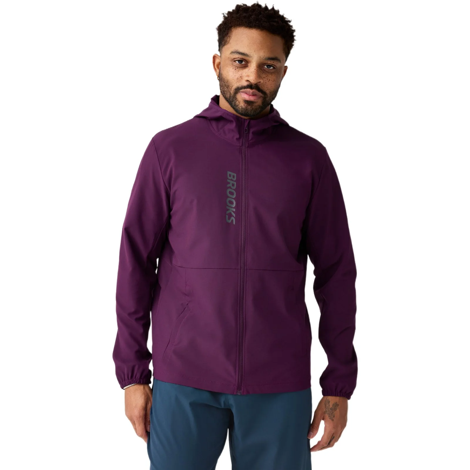Brooks Canopy Mens Wind and Water Resistant Running Jacket