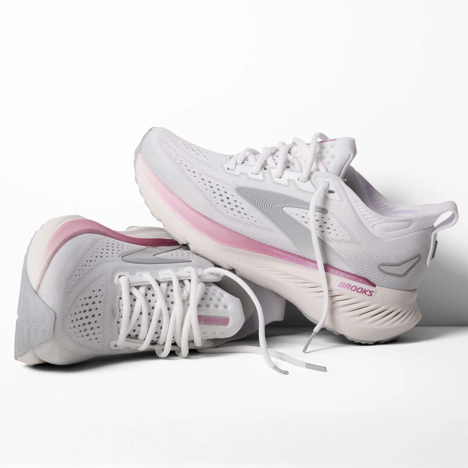 Brooks Womens Glycerin 23 Running Shoes White - Image 8