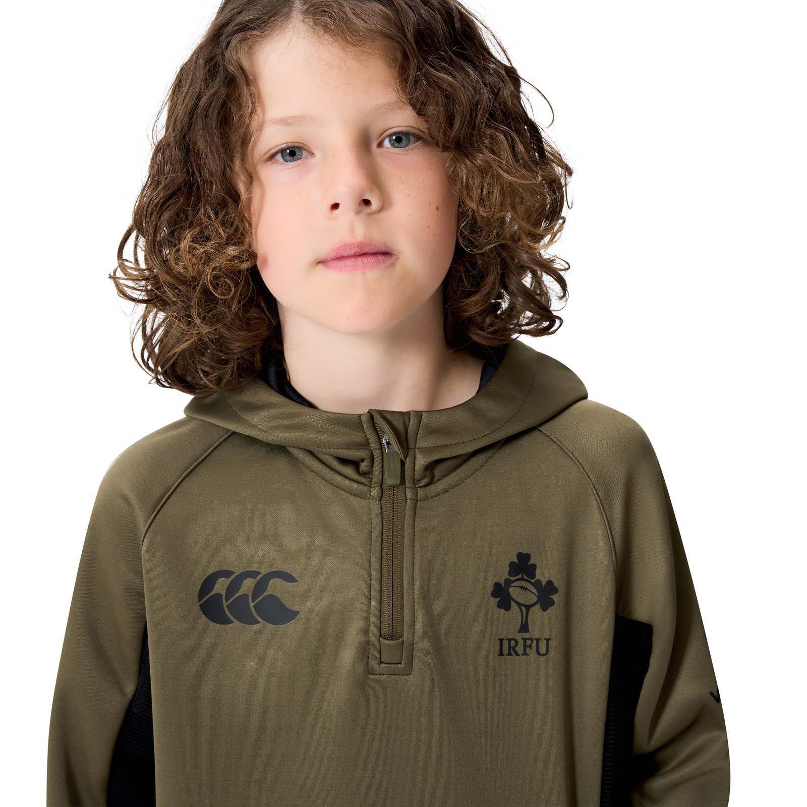 Canterbury IRFU Ireland Rugby Team Half-Zip Kids Training Hoodie - Image 4