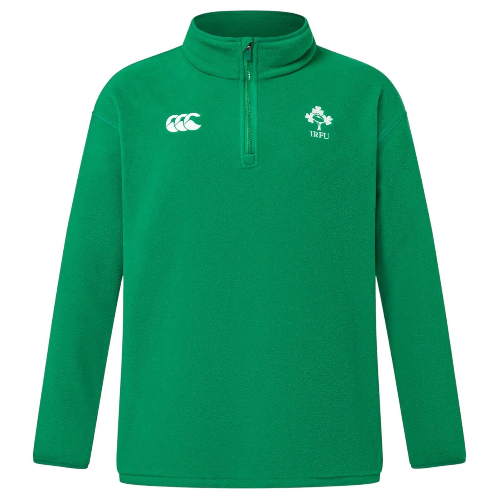 Canterbury IRFU Ireland Rugby Mens Half-Zip Retro Fleece Top - Image 10