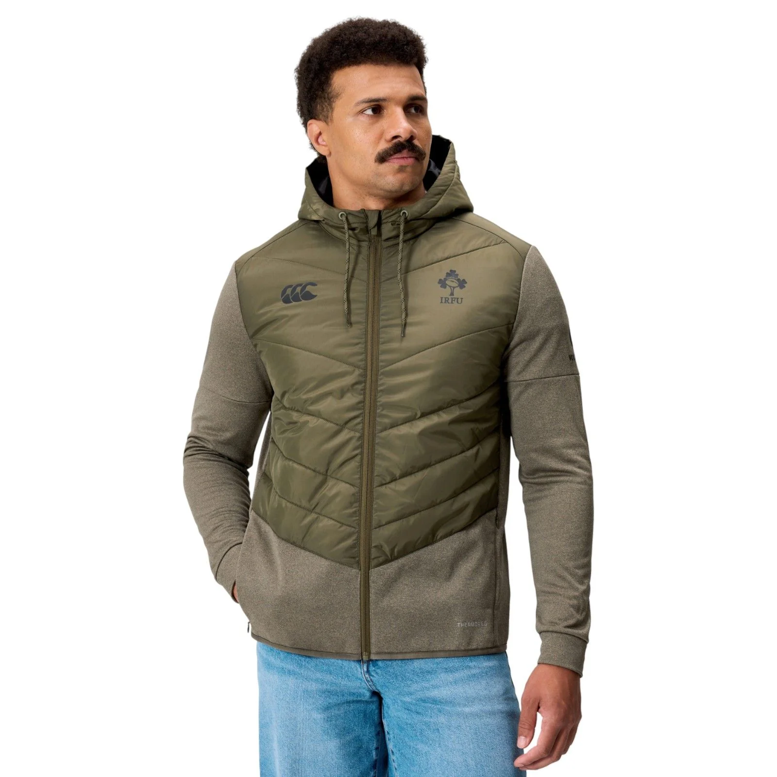 Canterbury Ireland IRFU Rugby 2025/26 Mens Hybrid Padded Jacket