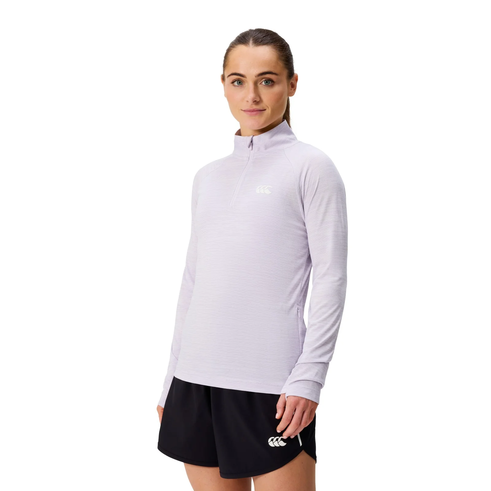 Canterbury Tempo+ Womens Half-Zip Knit Pullover Top - Image 3