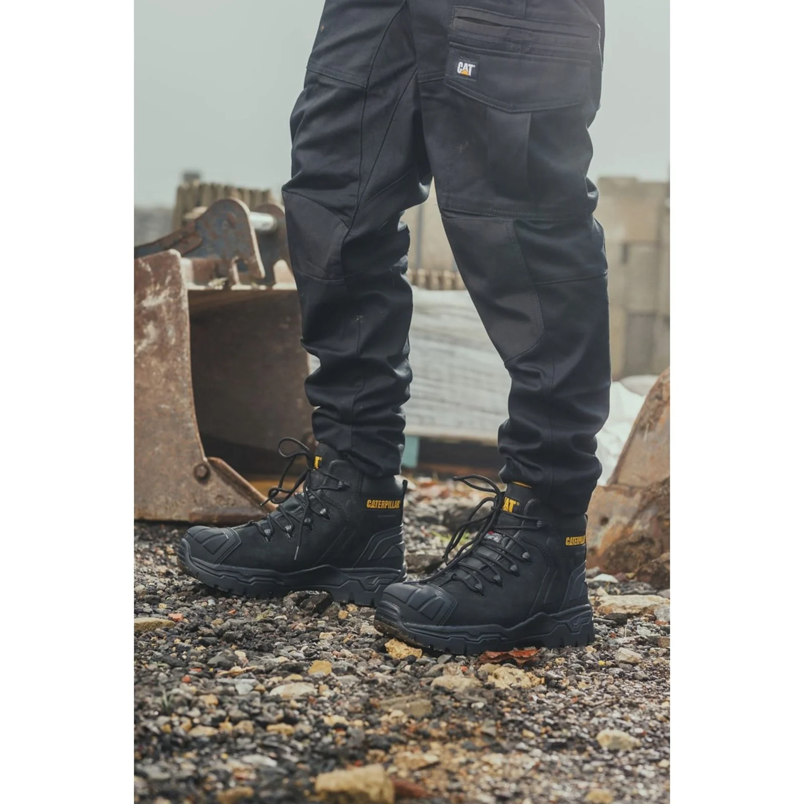 Caterpillar Mens Everett S3 WP Safety Boot Black - Image 6