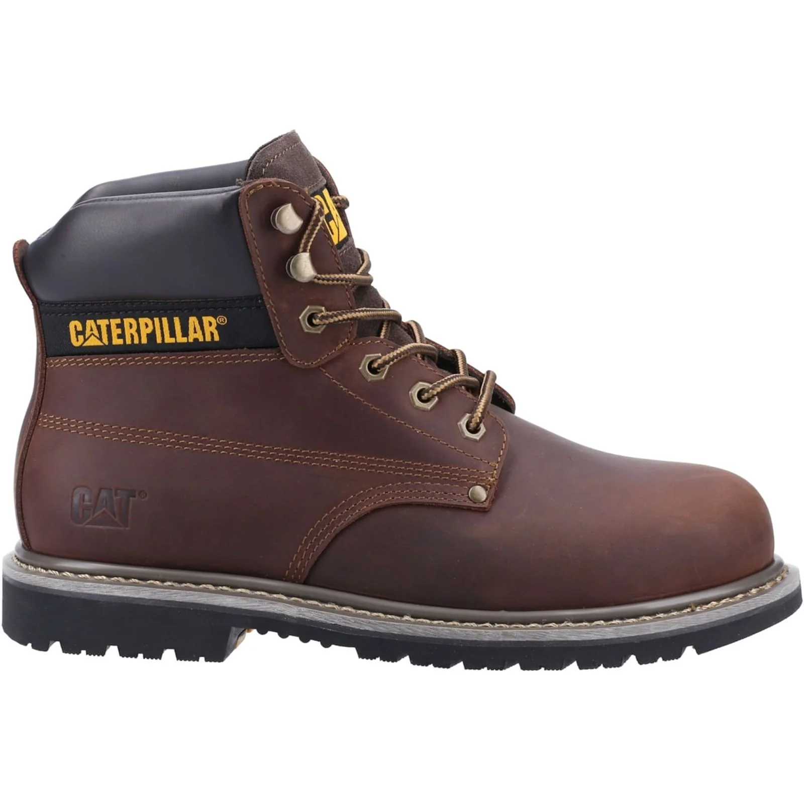 Caterpillar Mens Powerplant S3 GYW Safety Boot Brown