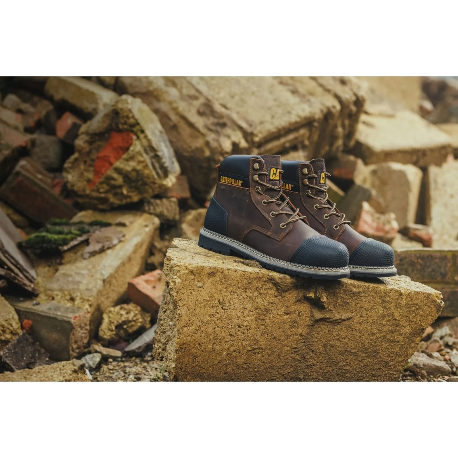 Caterpillar Mens Powerplant S3 Safety Boot Brown - Image 5
