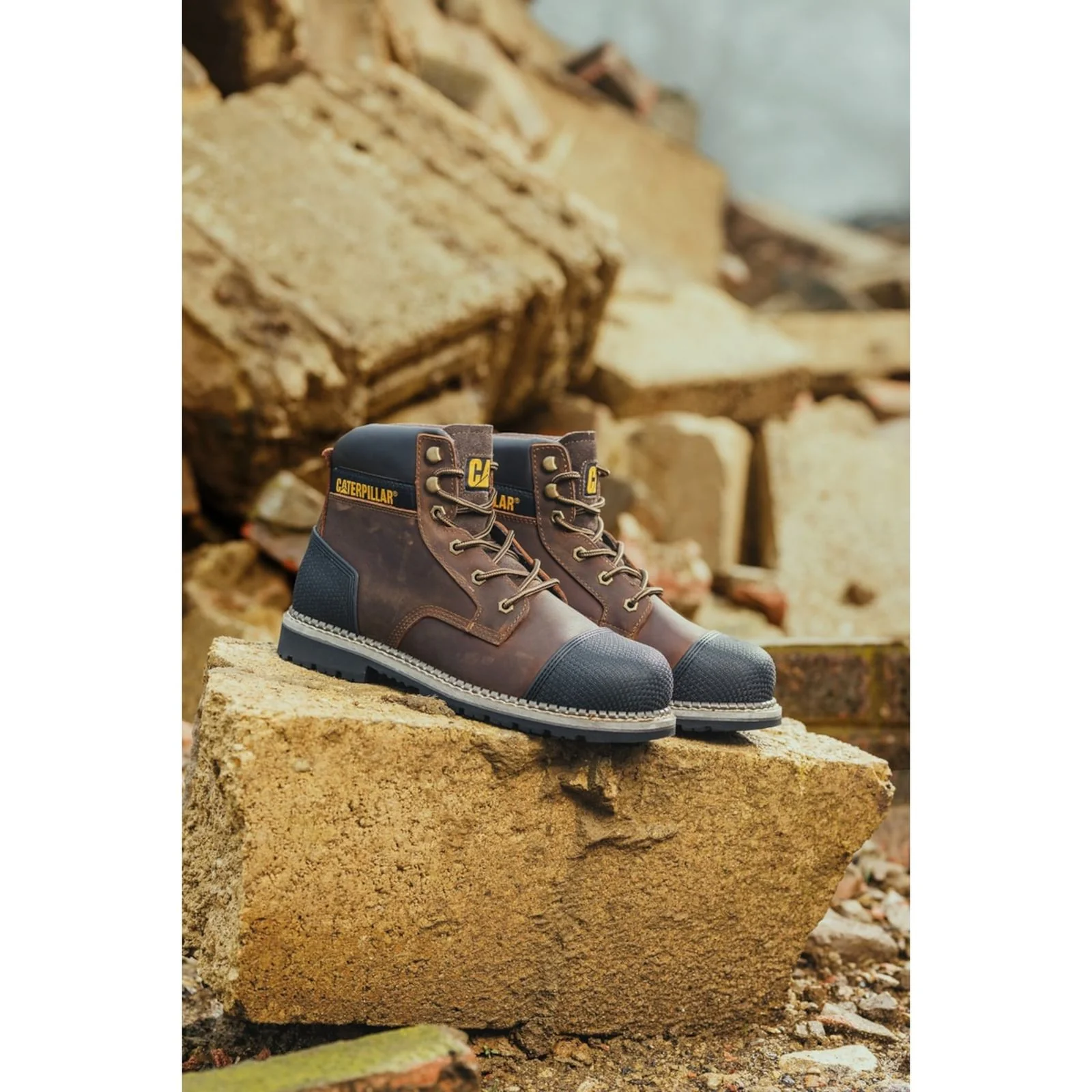 Caterpillar Mens Powerplant S3 Safety Boot Brown - Image 6