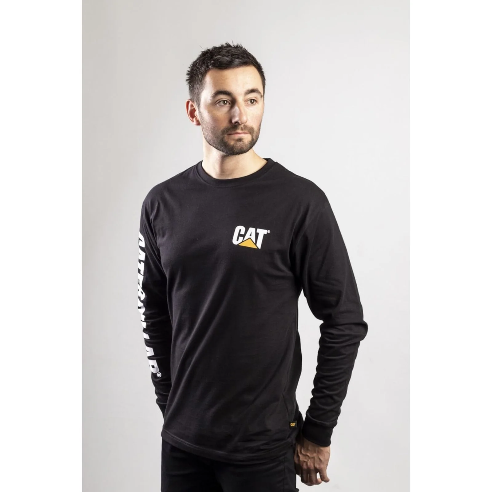Caterpillar Mens Trademark Banner Long Sleeve T-Shirt Black - Image 6