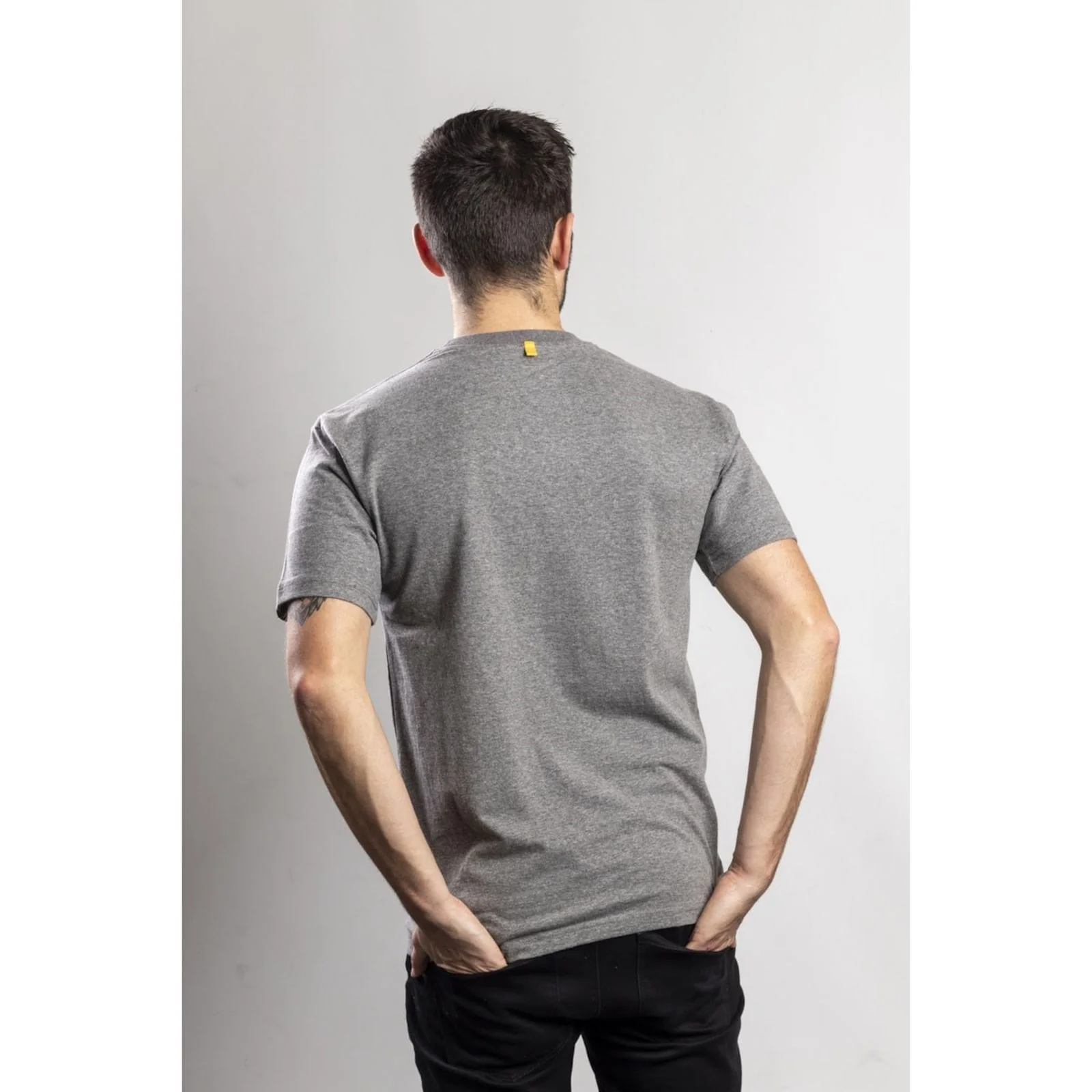 Caterpillar Mens Trademark Logo T-Shirt Dark Heather Grey - Image 3