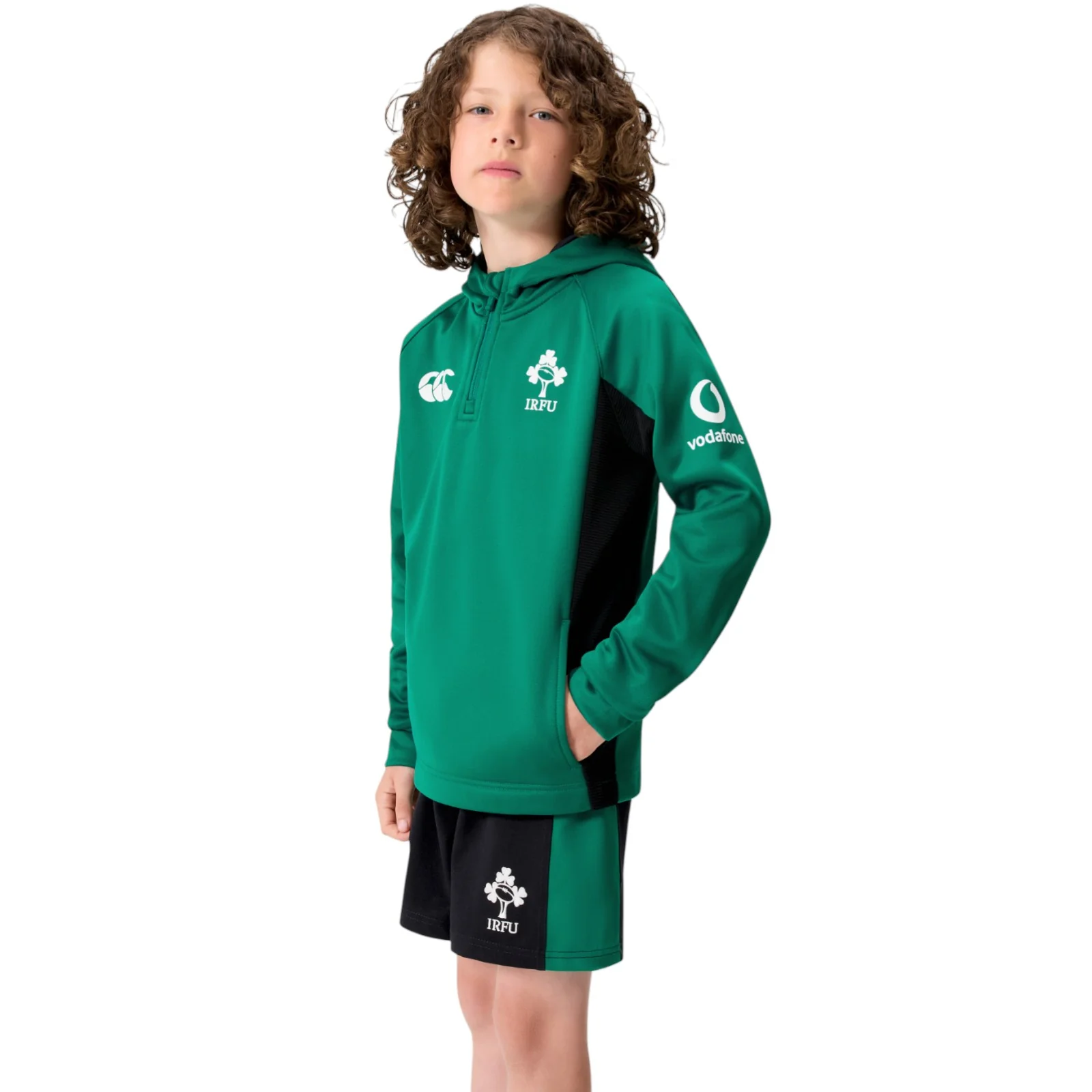 Canterbury IRFU Ireland Rugby Kids Half-Zip Training Hoodie - Image 3