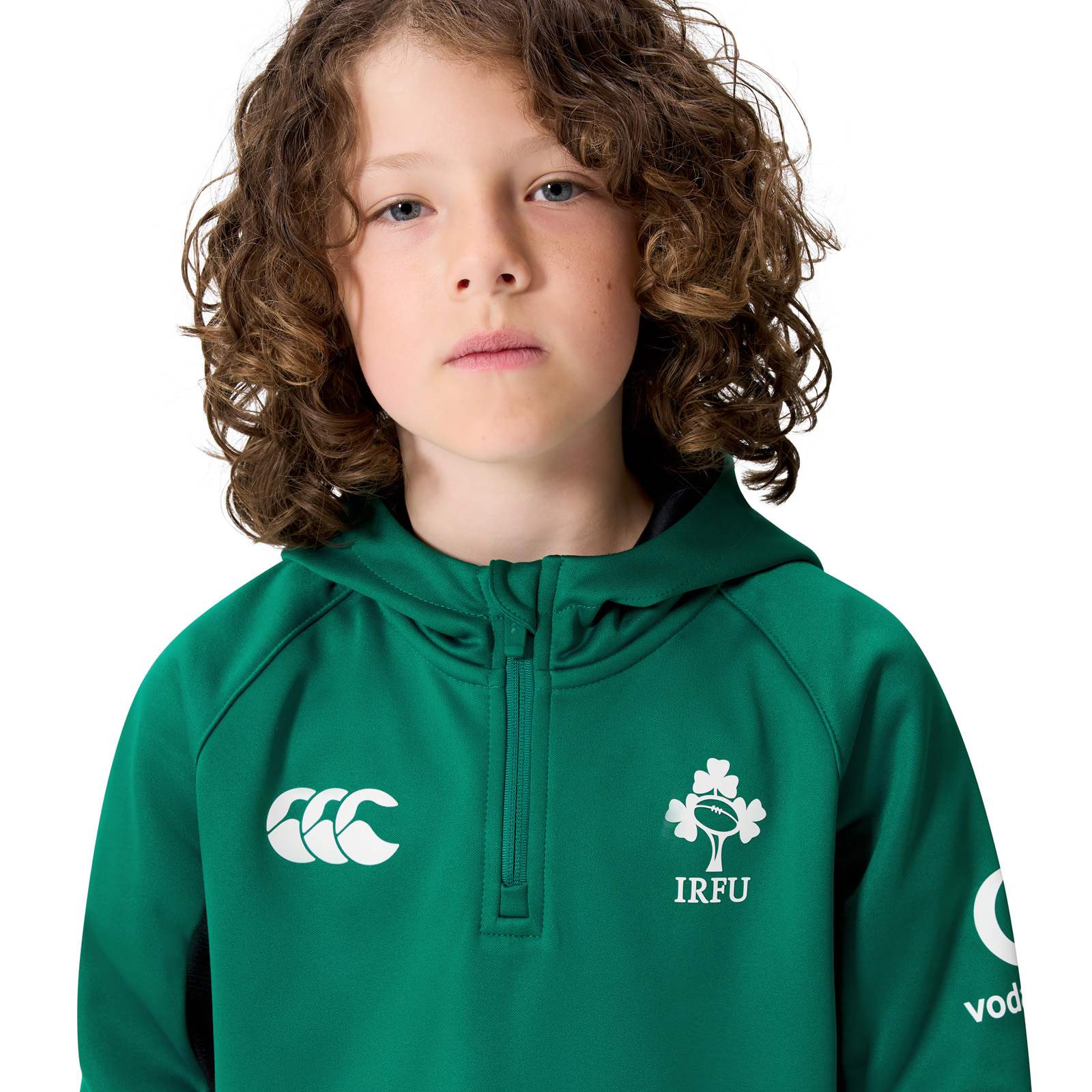 Canterbury IRFU Ireland Rugby Kids Half-Zip Training Hoodie - Image 4