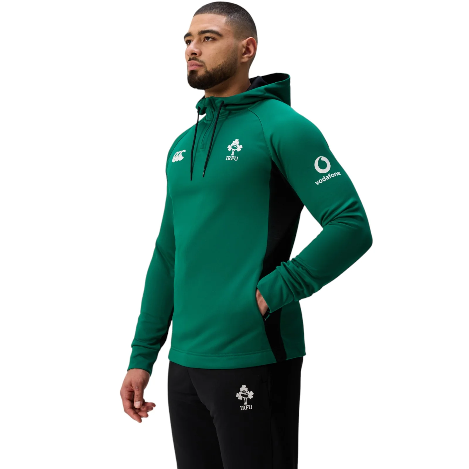 Canterbury IRFU Ireland Rugby Mens Half-Zip Training Hoodie - Image 3