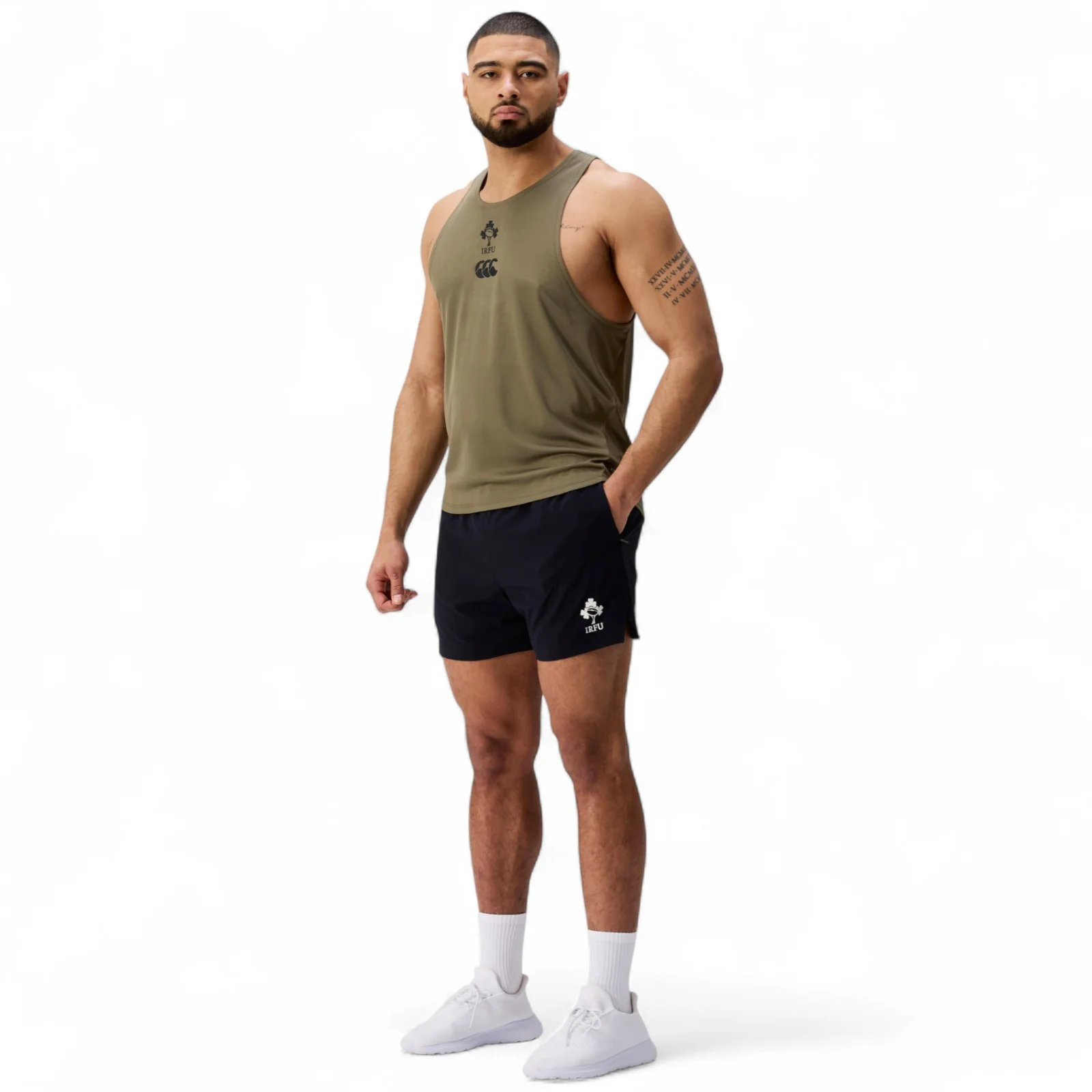 Canterbury IRFU Ireland Rugby Mens Woven Gym Short - Image 6