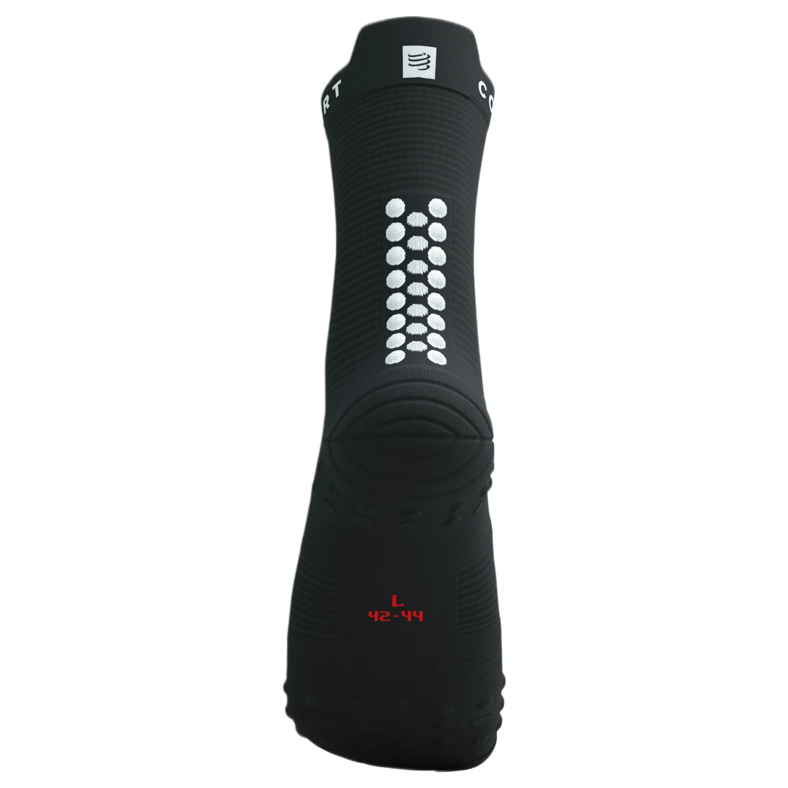 Compressport Pro Racing V4.0 Run High Socks - Black / White - Image 6