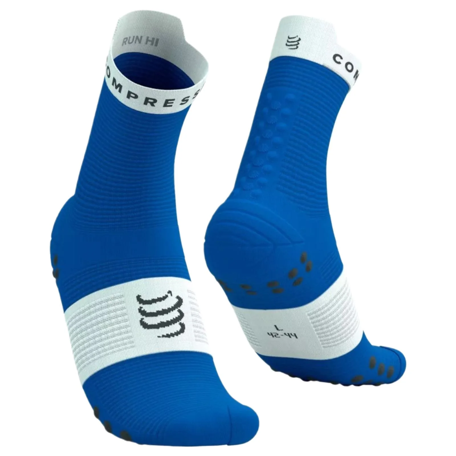 Compressport Pro Racing V4.0 Run High Socks - Blue / White