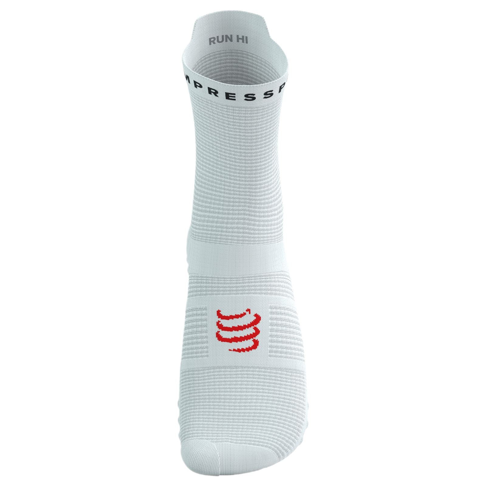 Compressport Pro Racing V4.0 Run High Socks - White / Black - Image 5