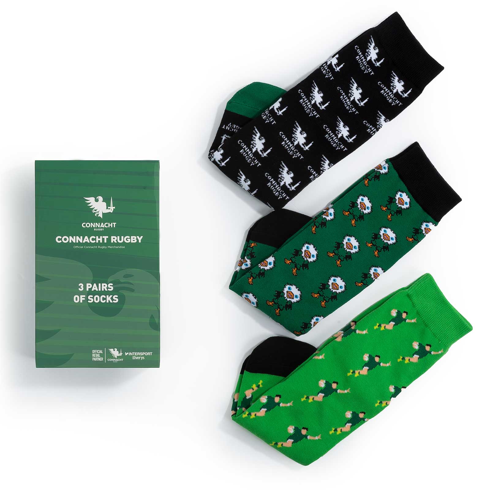 Connacht Gift Box 3 Pack Socks