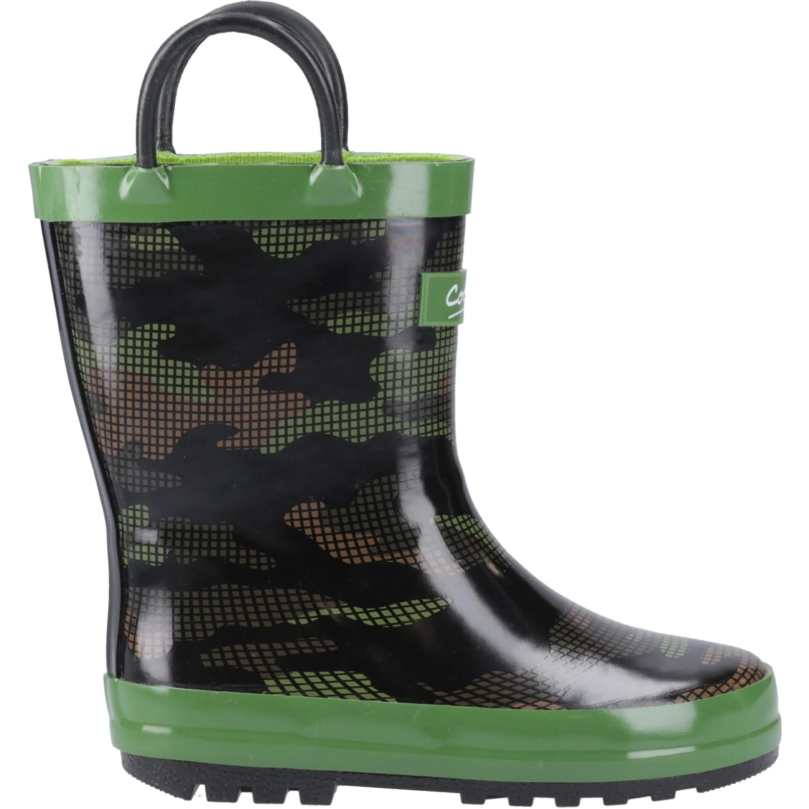 Cotswold Junior Kids Puddle Waterproof Pull On Boot Camouflage