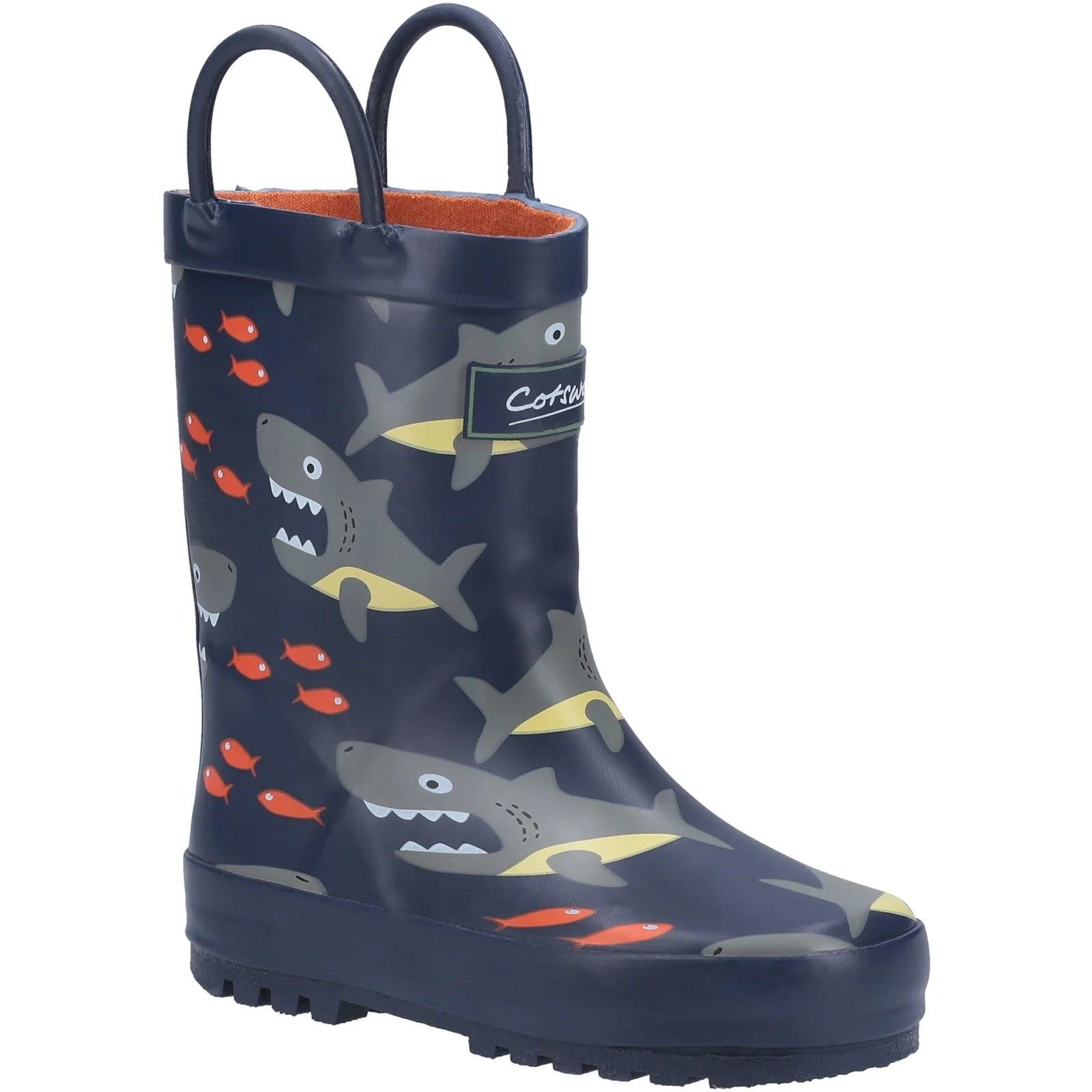 Cotswold Infant Kids Puddle Waterproof Pull On Boot Shark - Image 3