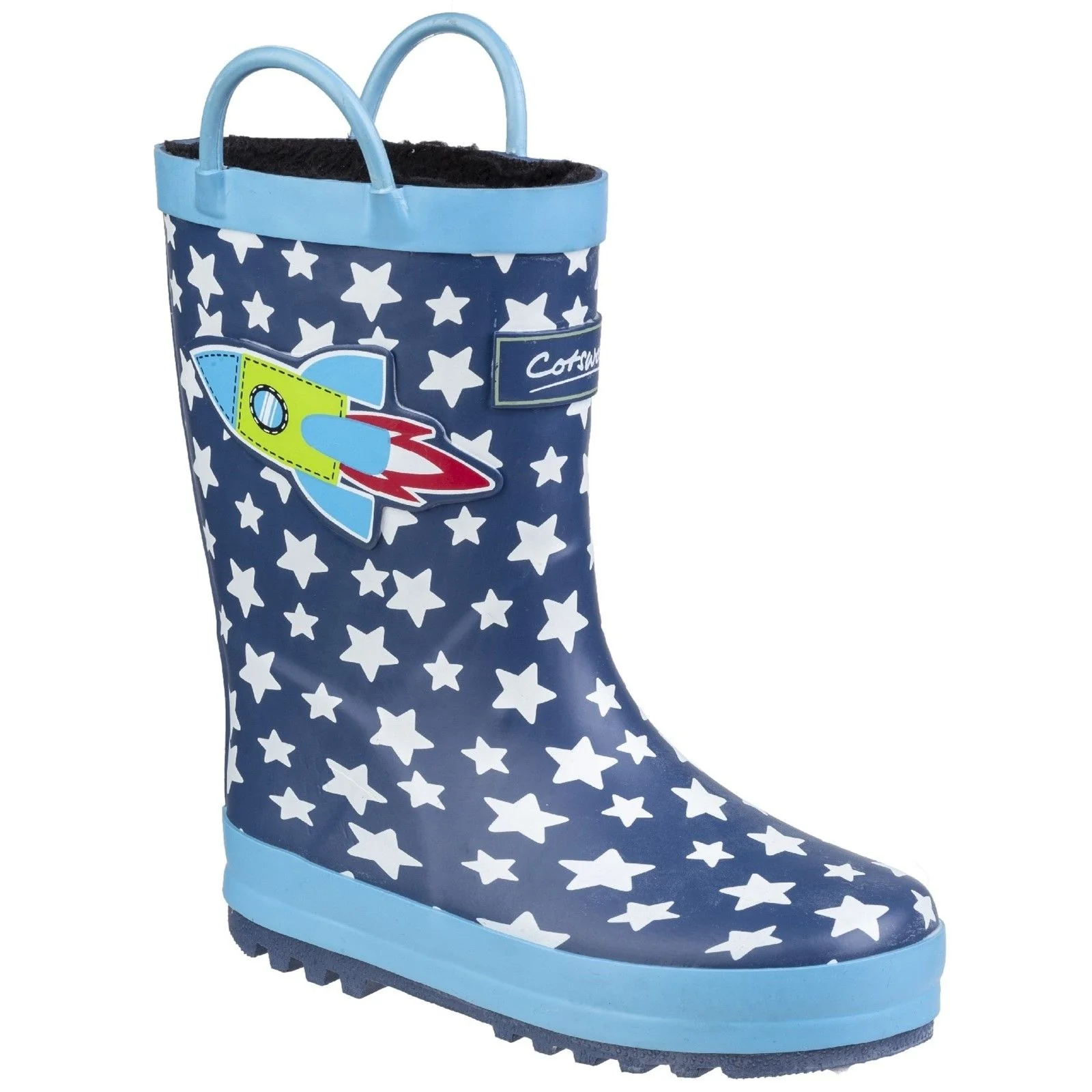 Cotswold Infant Kids Sprinkle Junior Wellington Boot Dark Blue - Image 4