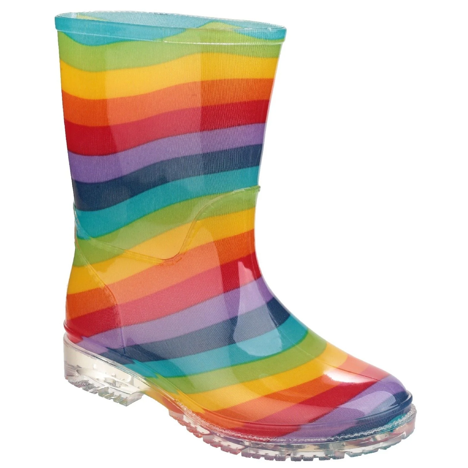 Cotswold Junior Girls Pvc Wellington Rainbow - Image 6