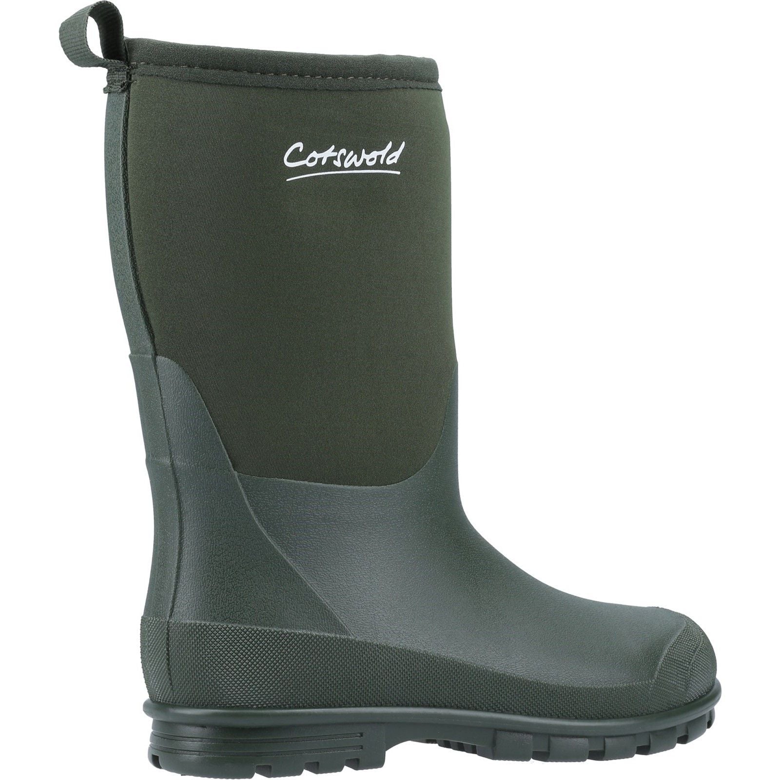 Cotswold Junior Kids Hilly Neoprene Childrens Wellington Boot Green - Image 3