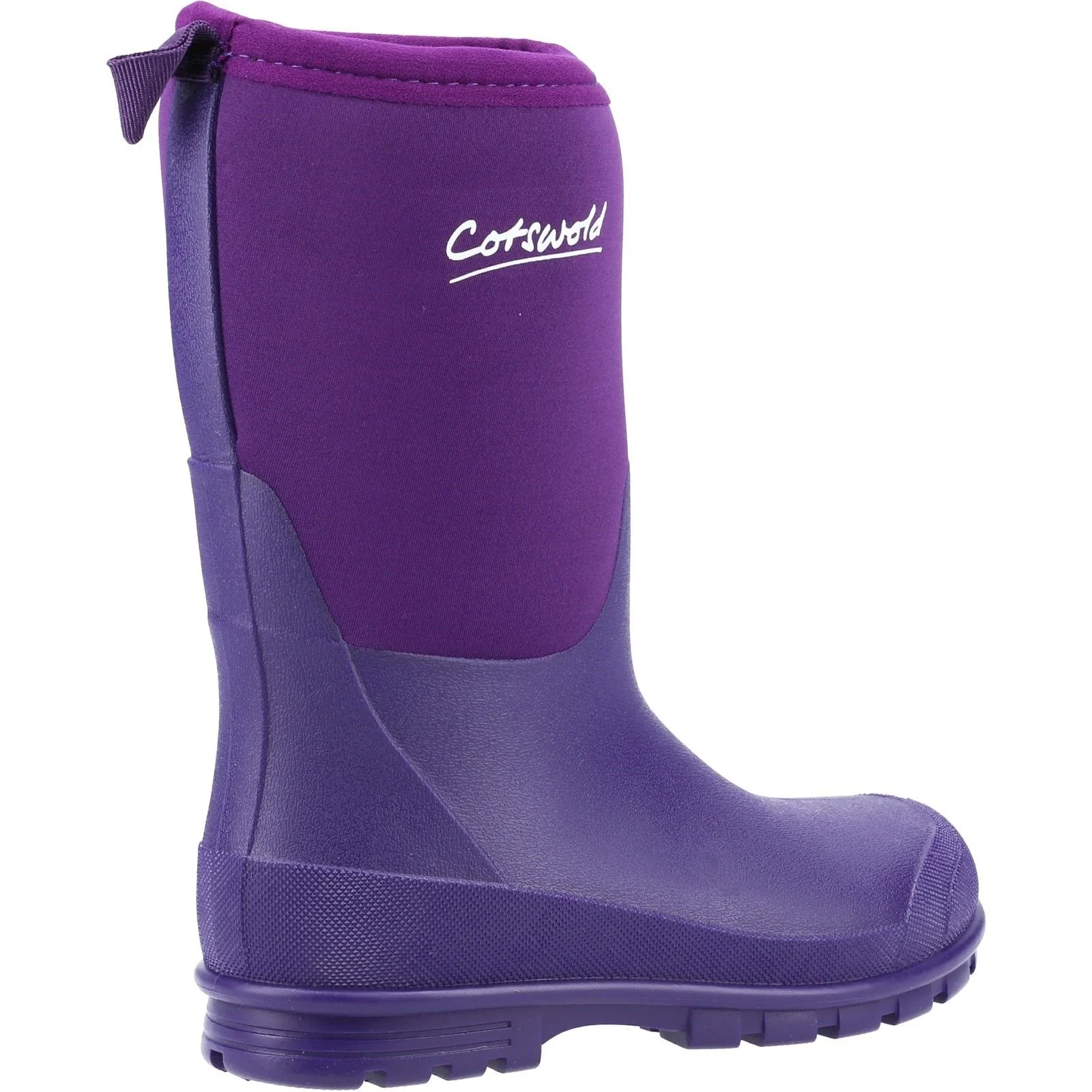 Cotswold Junior Kids Hilly Neoprene Childrens Wellington Boot Purple - Image 3