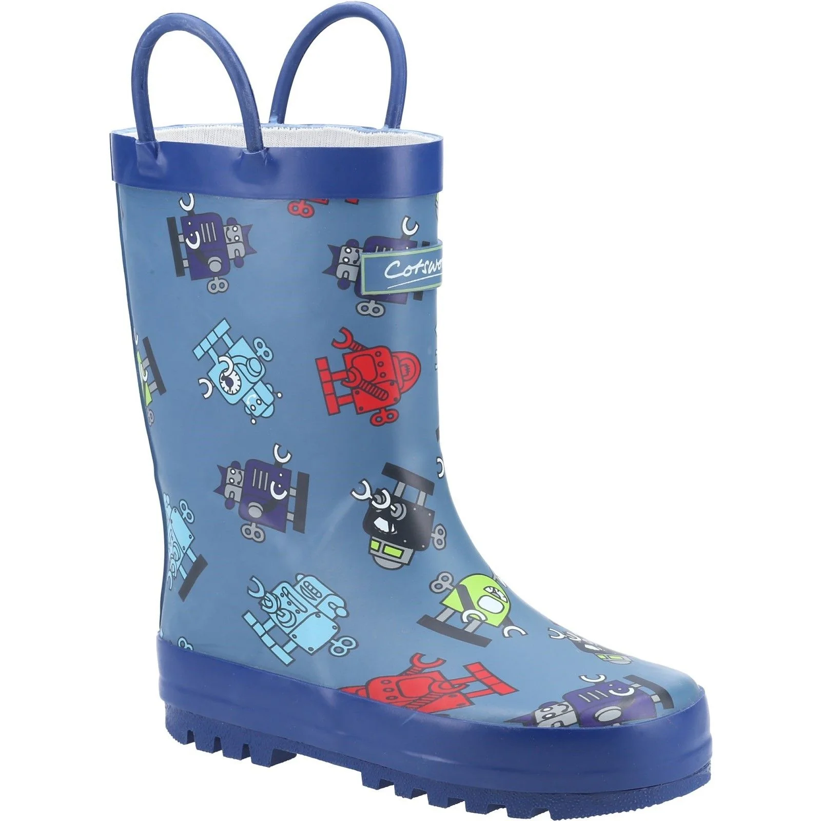 Cotswold Junior Kids Puddle Waterproof Pull On Boot Robot - Image 4