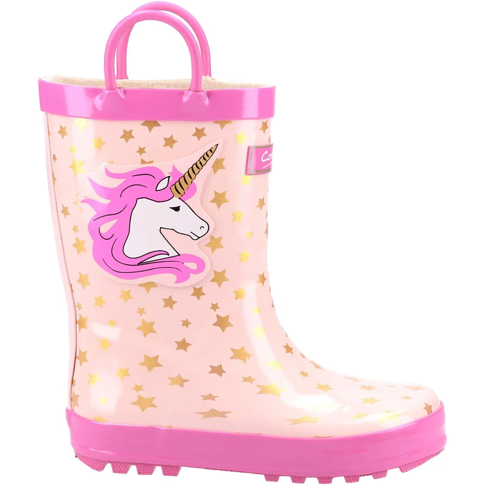 Cotswold Junior Kids Puddle Waterproof Pull On Boot Unicorn