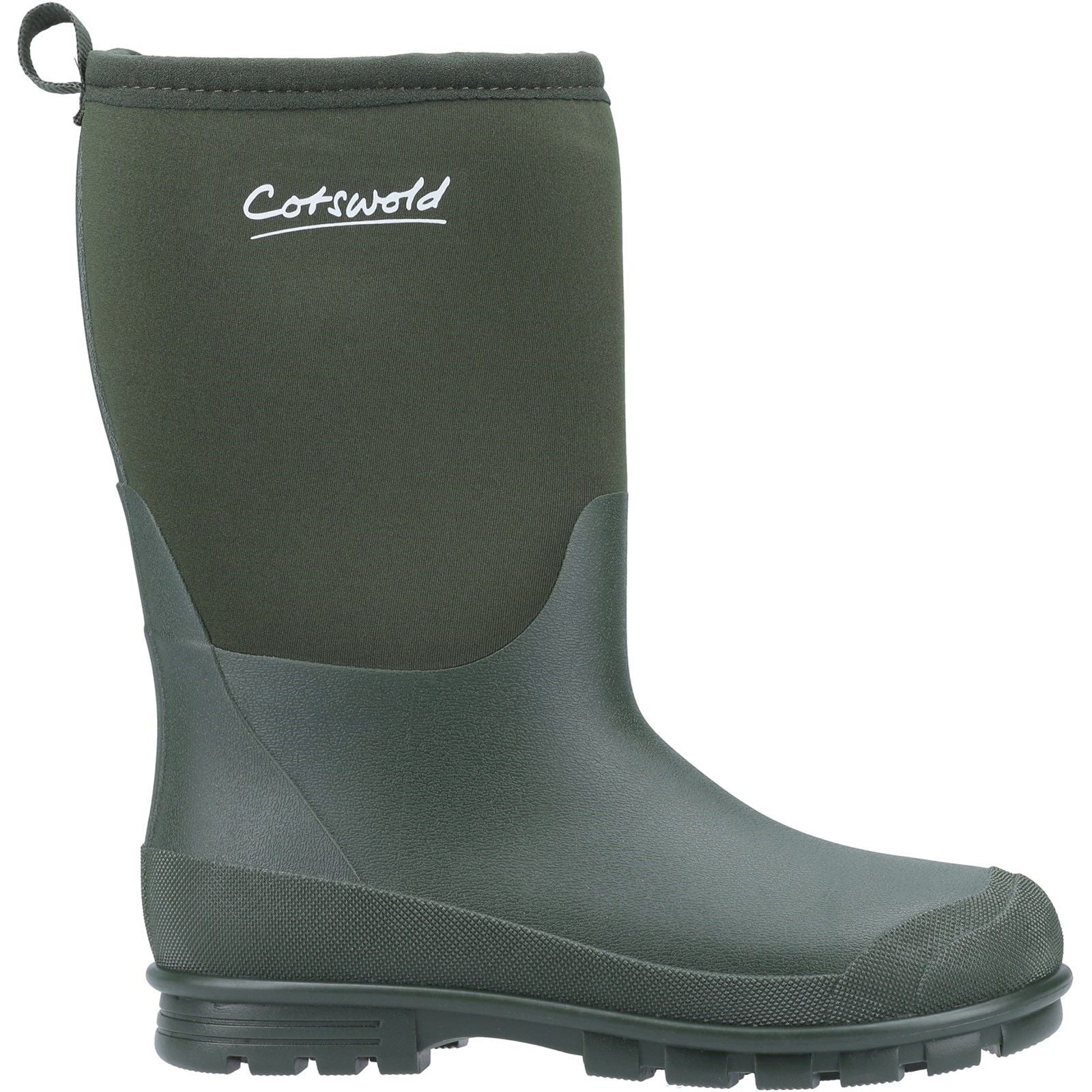 Cotswold Kids Hilly Neoprene Childrens Wellington Boot Green
