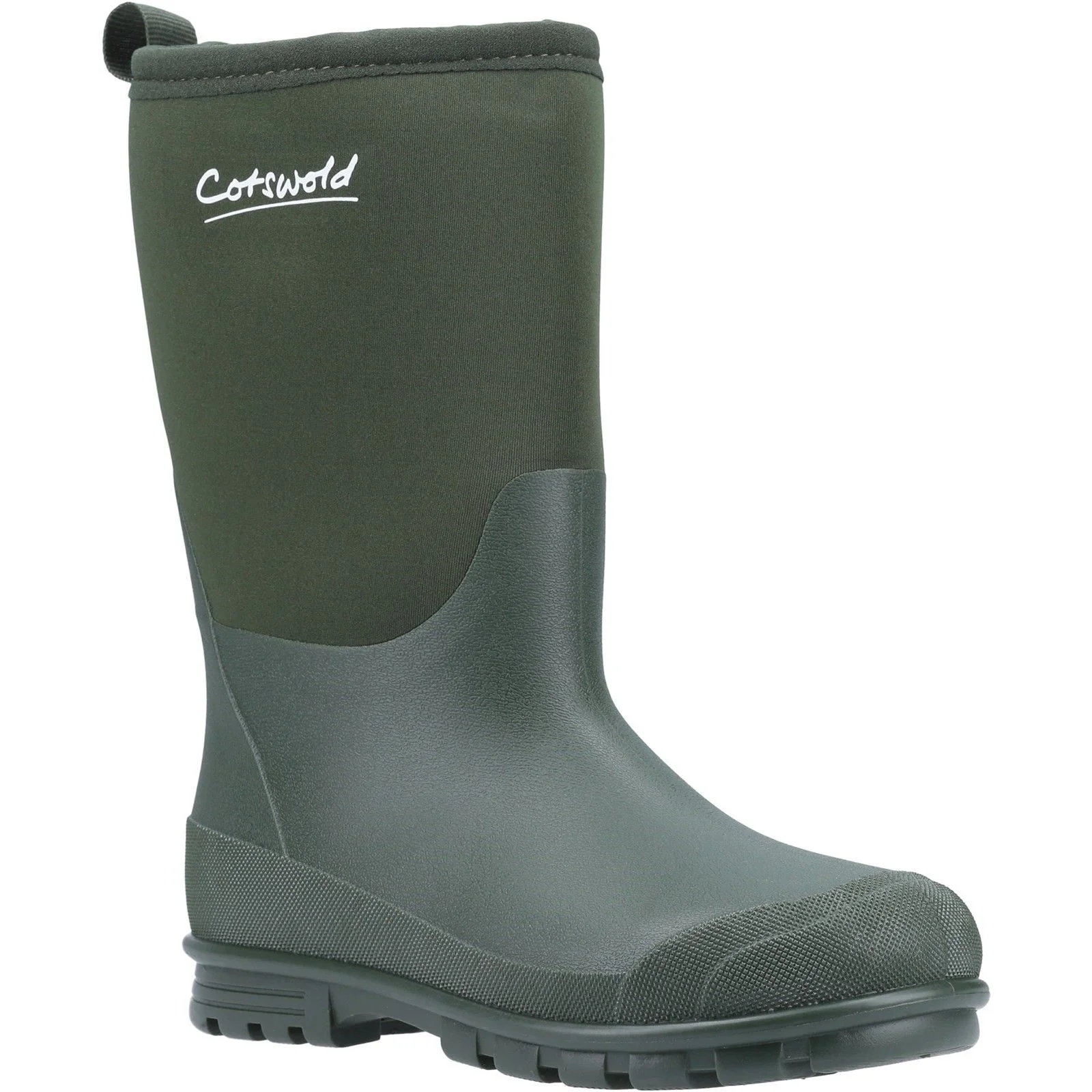 Cotswold Kids Hilly Neoprene Childrens Wellington Boot Green - Image 6