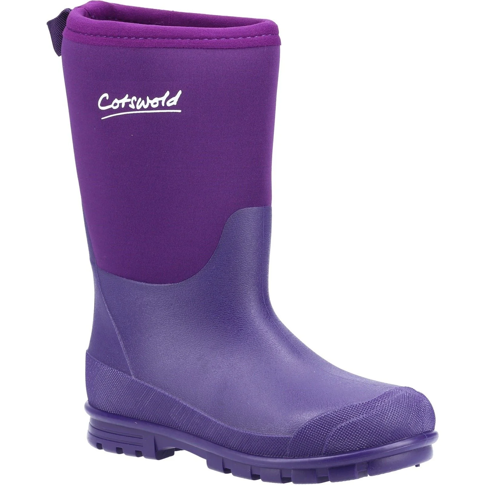 Cotswold Kids Hilly Neoprene Childrens Wellington Boot Purple - Image 6