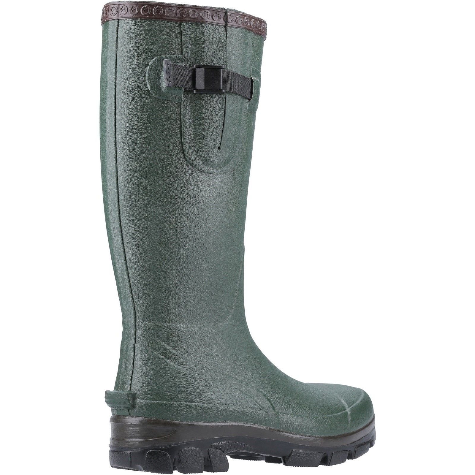 Cotswold Mens Grange Buckle Fastening Wellington Boot Green - Image 3