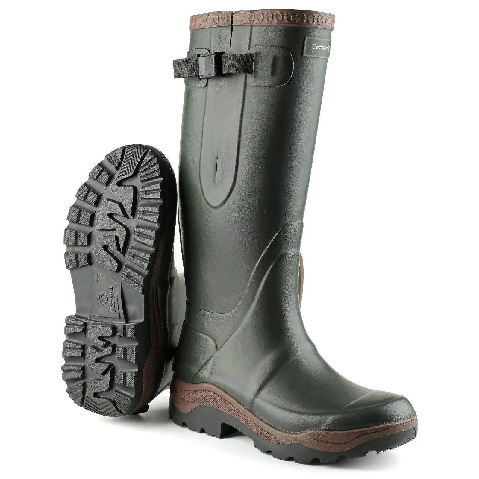 Cotswold Unisex Compass Neoprene Rubber Wellington Green - Image 5