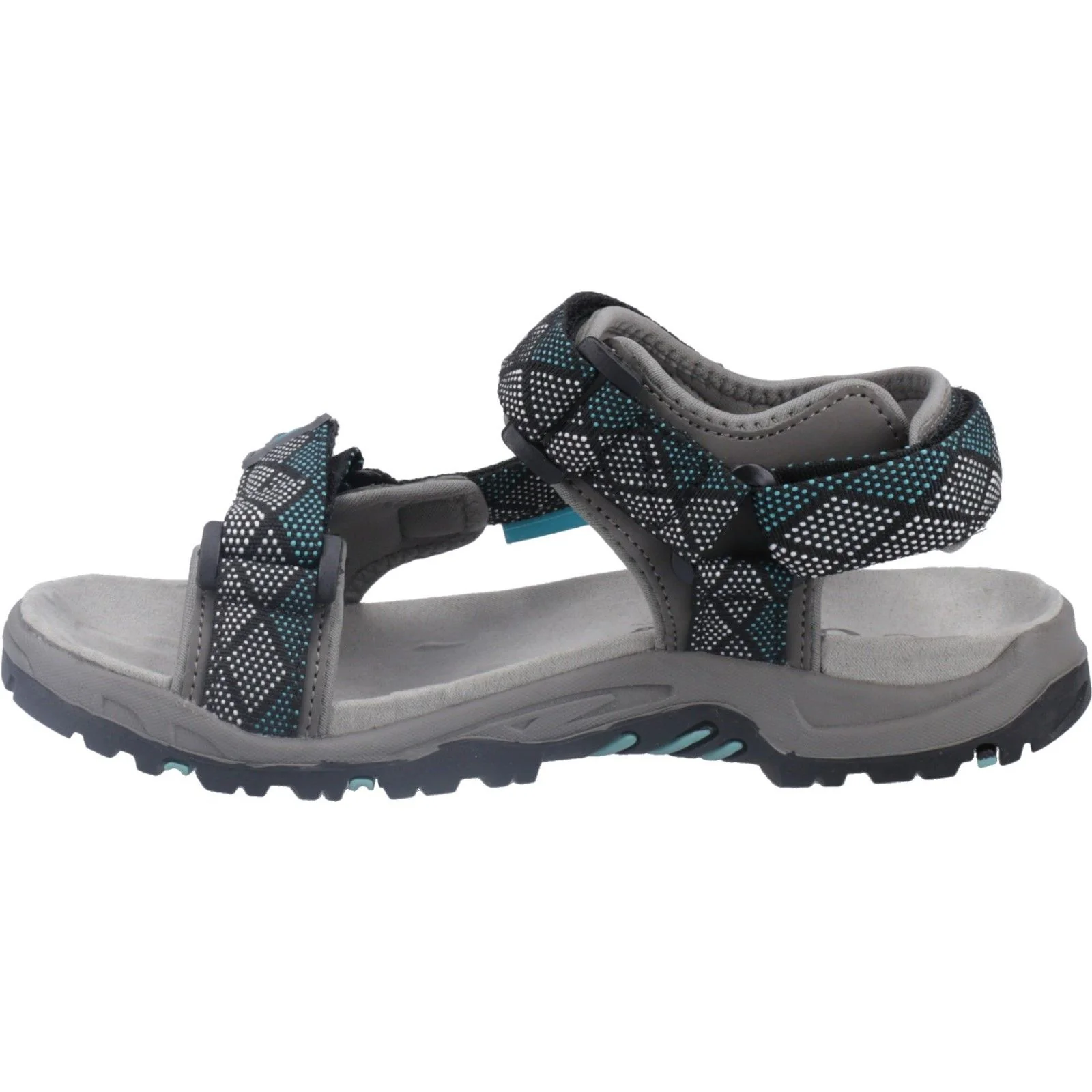 Cotswold Womens Foxcote Sandals Grey/Turquoise - Image 2