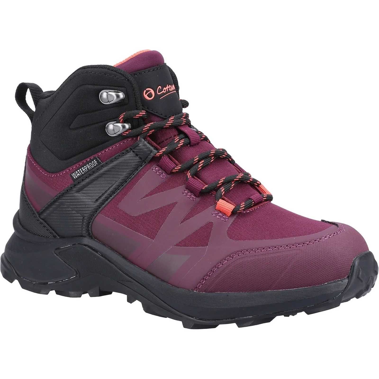 Cotswold Womens Horton Boots Burgundy - Image 4
