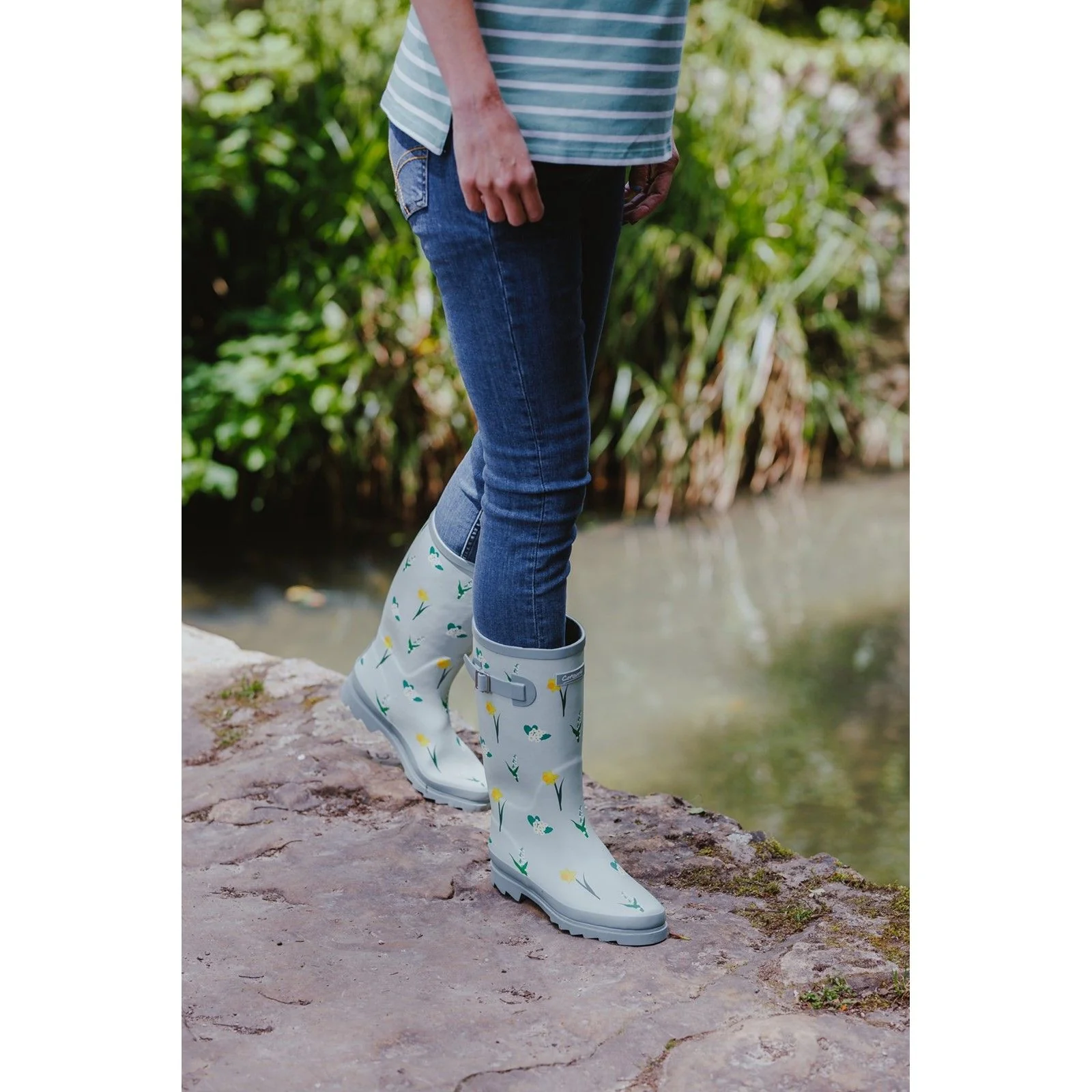 Cotswold Womens Wildflower Tall Wellingtons Mint - Image 5