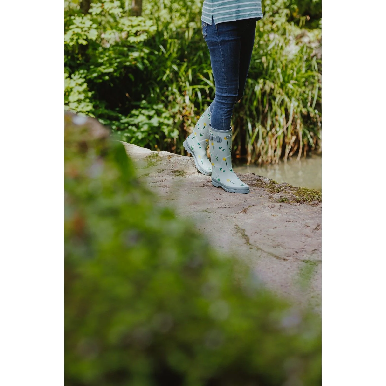 Cotswold Womens Wildflower Tall Wellingtons Mint - Image 6