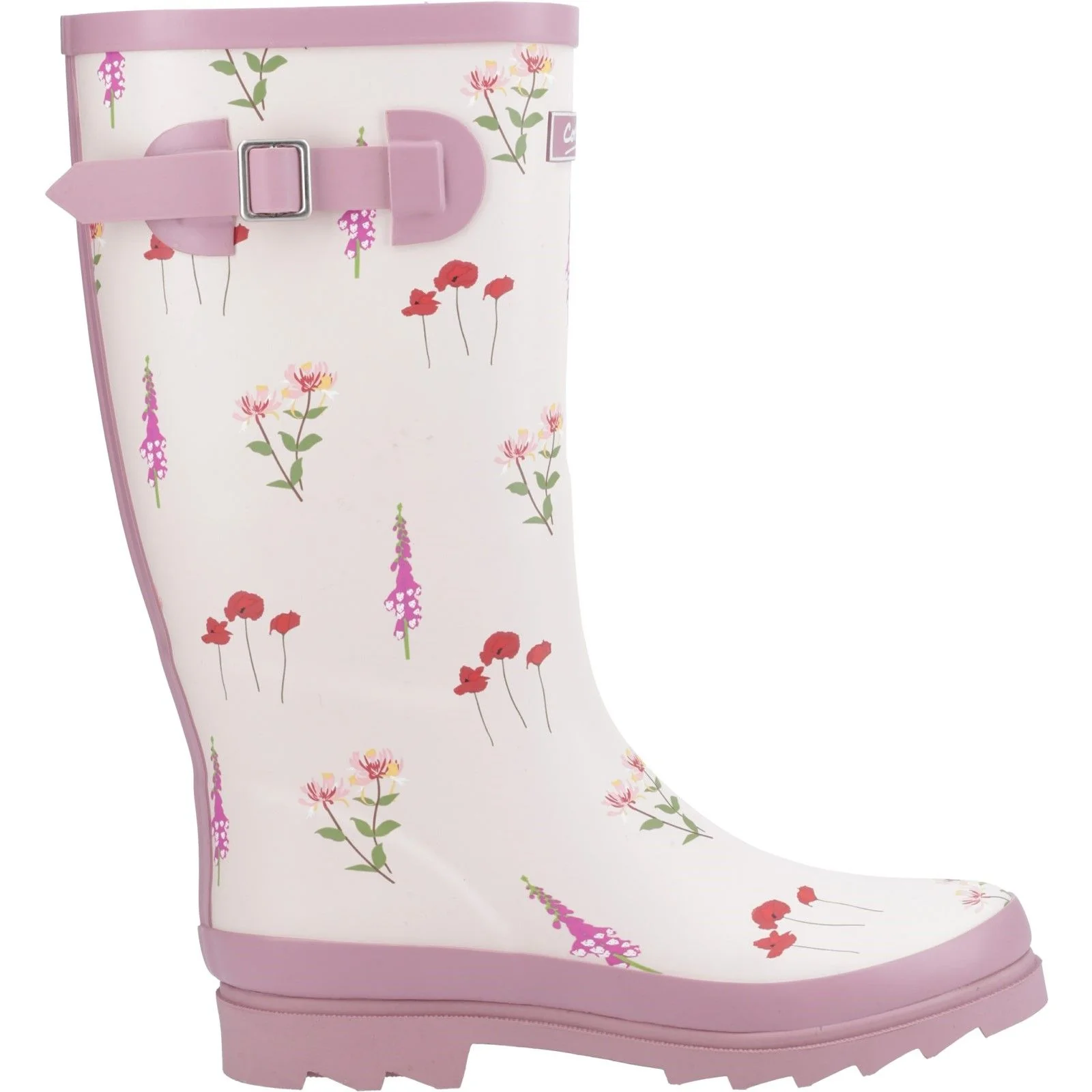 Cotswold Womens Wildflower Tall Wellingtons Pink