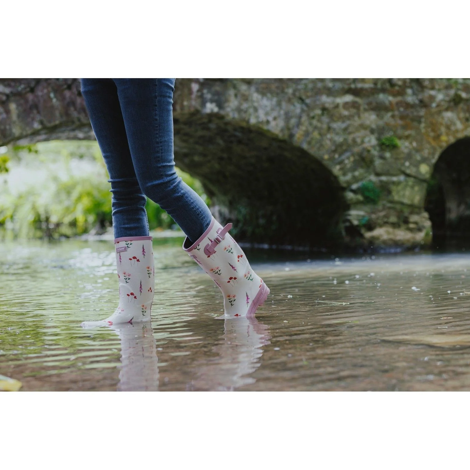 Cotswold Womens Wildflower Tall Wellingtons Pink - Image 6