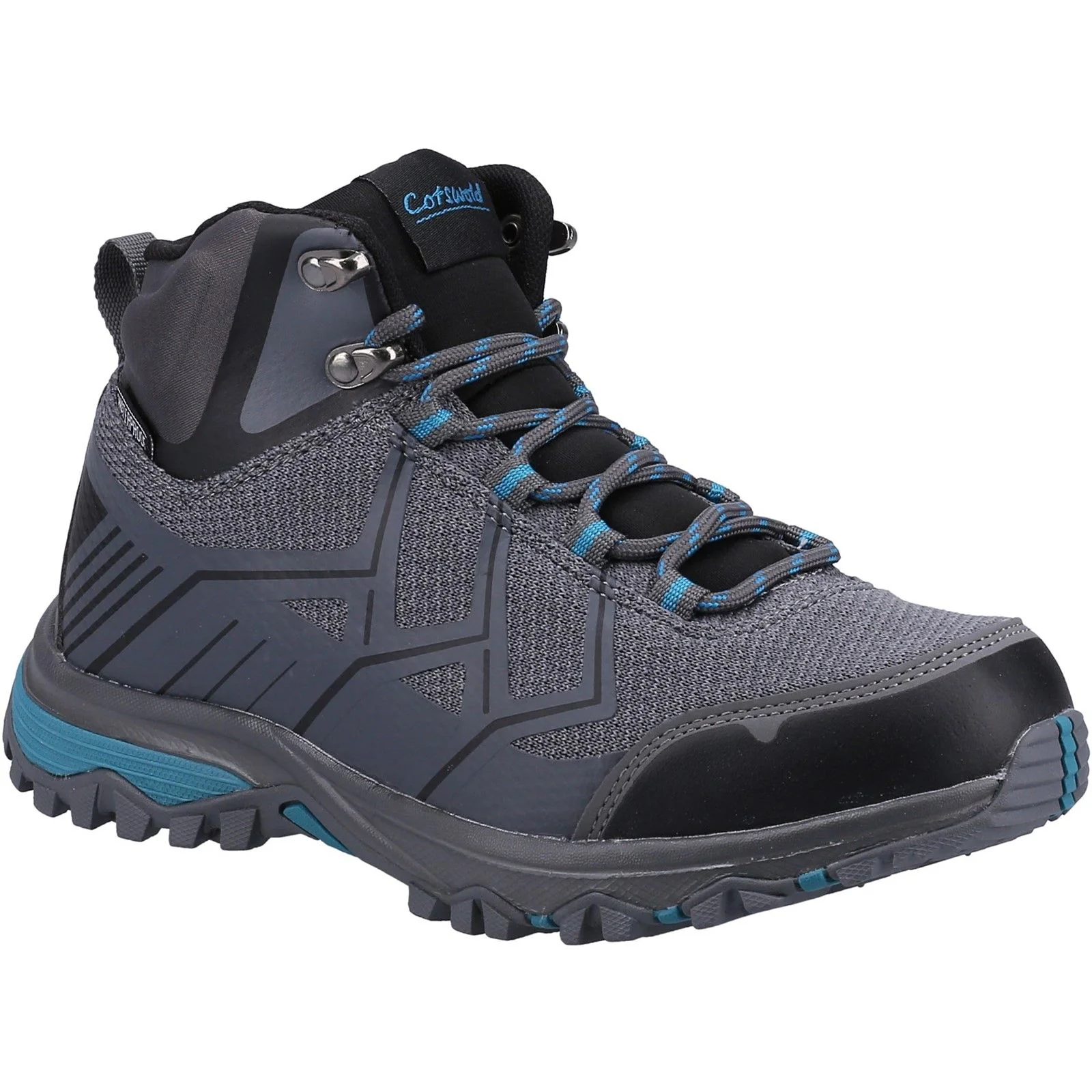 Cotswold Womens Wychwood Recycled Hiking Boots Grey/Blue - Image 4