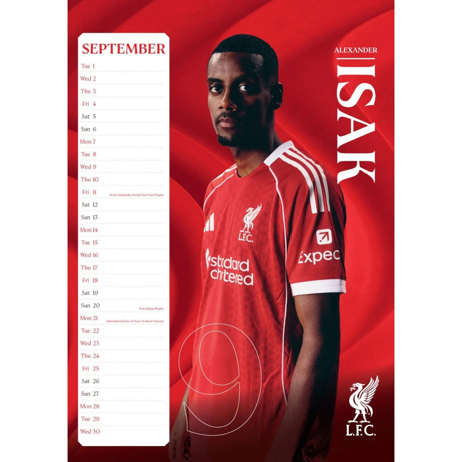 Daricia Liverpool FC 2026 Football Wall Calendar - Image 4